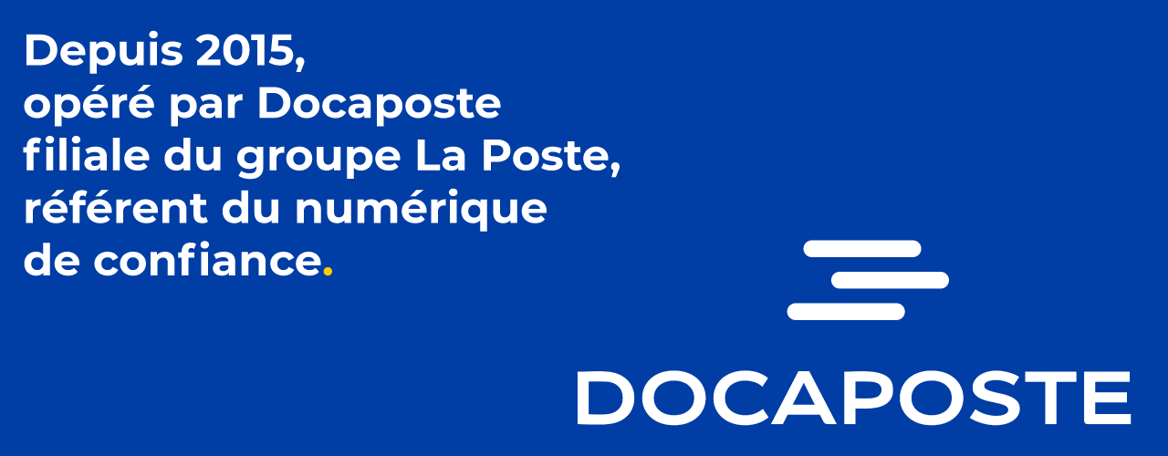Depuis 2015, opéré par Docaposte filiale du groupe La Poste, Référent du numérique de confiance.